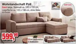 Möbelfundgrube Wohnlandschaft Poll Cord beige Angebot