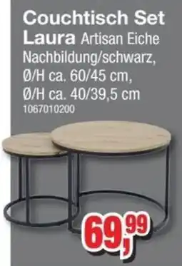 Möbelfundgrube Couchtisch Set Laura Artisan Eiche Angebot