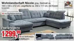 Möbelfundgrube Wohnlandschaft Nicole grau Angebot
