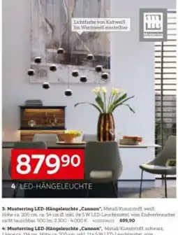 XXXLutz Musterring LED-Hängeleuchte „Cannon“ Angebot