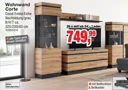 Möbelfundgrube Wohnwand Corte Coast Evoke Eiche Angebot