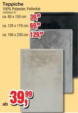 Möbelfundgrube Teppiche 100% Polyester, Fellimitat Angebot