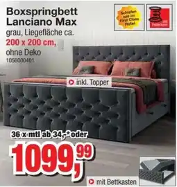 Möbelfundgrube Boxspringbett Lanciano Max Angebot