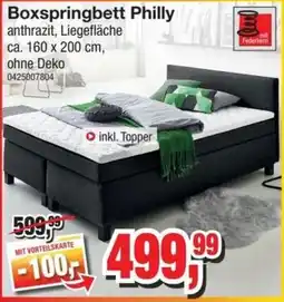 Möbelfundgrube Boxspringbett Philly anthrazit Angebot