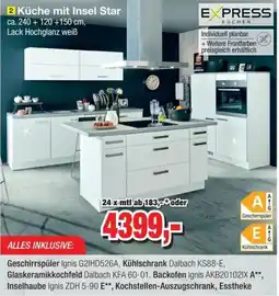 Möbelfundgrube Küche mit Insel Star Angebot
