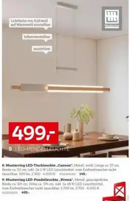 XXXLutz Musterring LED-Pendelleuchte „Rivera“ Angebot