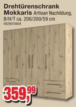 Möbelfundgrube Drehtürenschrank Mokkaris Artisan Nachbildung Angebot