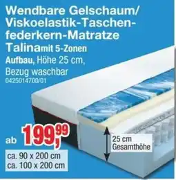 Möbelfundgrube Talin Gelschaum/Viskoelastik-Taschenfederkern-Matratze Angebot