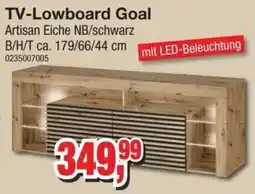 Möbelfundgrube TV-Lowboard Goal Artisan Eiche NB/schwarz Angebot