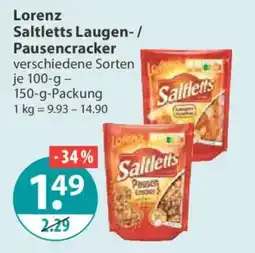 V Markt Lorenz Saltletts Laugen-/Pausencracker Angebot