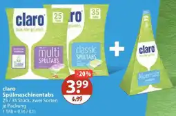 V Markt claro Spülmaschinentabs Angebot