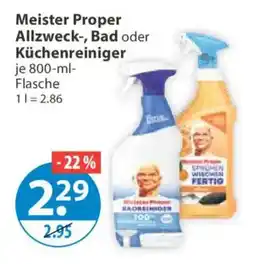 V Markt Meister Proper Allzweck-, Bad oder Küchenreiniger Angebot