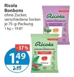 V Markt Ricola Bonbons ohne Zucker Angebot
