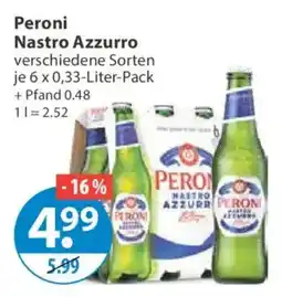 V Markt Peroni Nastro Azzurro Angebot