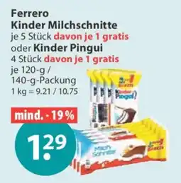 V Markt Ferrero Kinder Milchschneite Angebot