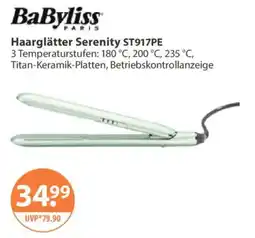 V Markt BaByliss Haarglätter Serenity ST917PE Angebot