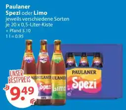 V Markt Paulaner Spezi oder Limo Angebot