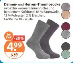 V Markt Damen- und Herren-Thermosocke Angebot