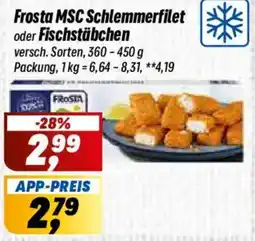 Simmel Frosta MSC Schlemmerfilet oder Fischstäbchen Angebot