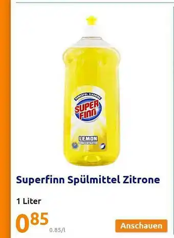 Action Superfinn Spülmittel Zitrone Angebot