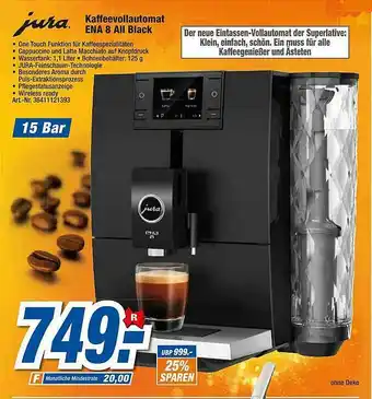 expert Techno Land Jura Kaffeevollautomat Ena 8 All Black Angebot