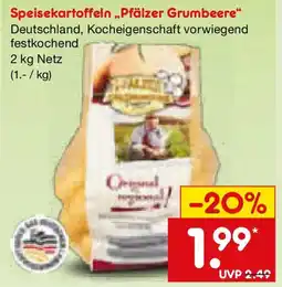 Netto Marken-Discount Speisekartoffeln Pfälzer Grumbeere Angebot