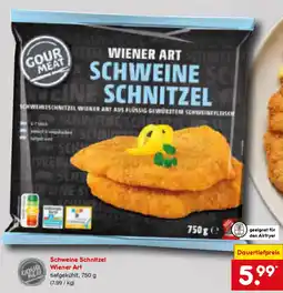 Netto Marken-Discount GOUR MEAT Schweine Schnitzel Wiener Art Angebot