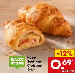 Netto Marken-Discount BACK STUBE Käse-Schinken-Croissant Angebot