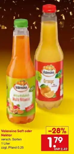 Netto Marken-Discount Valensina Saft oder Nektar Angebot