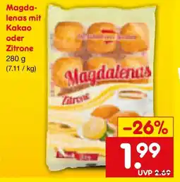 Netto Marken-Discount Magdalenas mit Kakao oder Zitrone Angebot