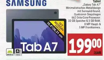 Marktkauf Samsung Tablet Galaxy Tab A7 Angebot