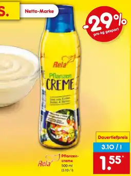 Netto Marken-Discount Rela Pflanzencreme Angebot