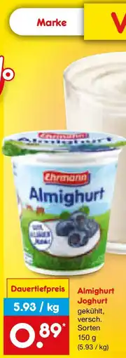 Netto Marken-Discount Almighurt Joghurt Angebot