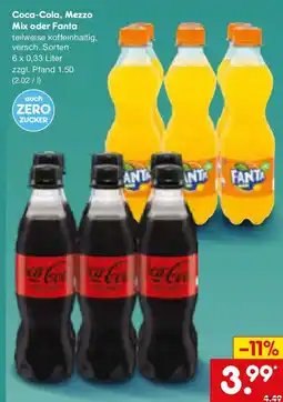 Netto Marken-Discount Coca-Cola, Mezzo Mix oder Fanta Angebot