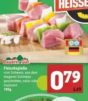 Marktkauf Bauern Gut Fleischspieße 100g Angebot