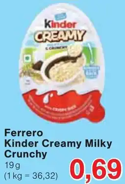 Wiglo Wunderland Ferrero Kinder Creamy Milky Crunchy Angebot