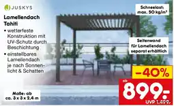 Netto Marken-Discount JUSKYS Lamellendach Tahiti Angebot
