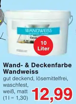 Wiglo Wunderland Wand- & Deckenfarbe Wandweiss Angebot