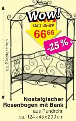 Wiglo Wunderland Nostalgischer Rosenbogen mit Bank Angebot