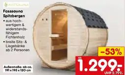 Netto Marken-Discount ARTSAUNA Fasssauna Spitzbergen Angebot