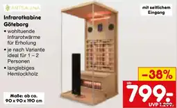 Netto Marken-Discount ARTSAUNA Infrarotkabine Göteborg Angebot