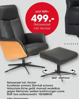 Möbel Martin Relaxsessel inkl. Hocker Angebot
