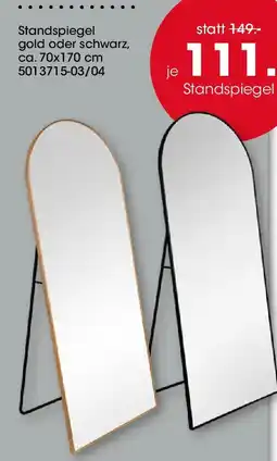 Möbel Martin Standspiegel gold oder schwarz Angebot
