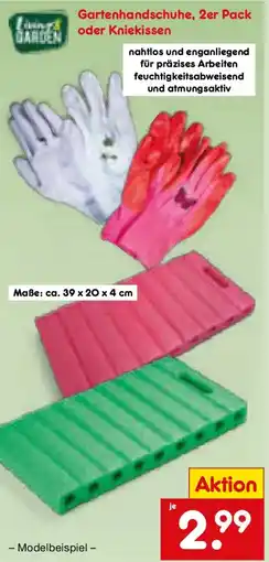 Netto Marken-Discount Living Garden Gartenhandschuhe, 2er Pack oder Kniekissen Angebot