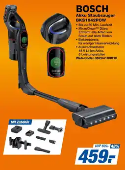 expert Techno Land BOSCH Akku Staubsauger BKS1042POW Angebot