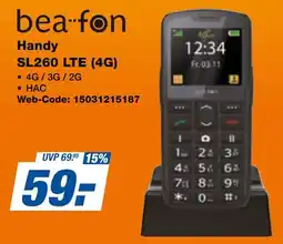 expert Techno Land bea-fon Handy SL260 LTE (4G) Angebot
