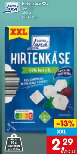 Netto Marken-Discount GUTES Land Hirtenkäse XXL Angebot