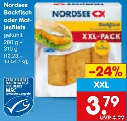 Netto Marken-Discount Nordsee Backfisch oder Matjesfilets Angebot