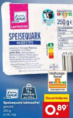 Netto Marken-Discount GUTES Land Speisequark laktosefrei Angebot