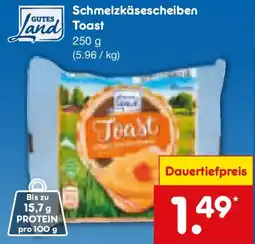 Netto Marken-Discount GUTES Land Schmelzkäsescheiben Toast Angebot